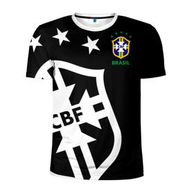 Мужская футболка 3D спортивная с принтом Brazil Exclusive в Белгороде, 100% полиэстер с улучшенными характеристиками | приталенный силуэт, круглая горловина, широкие плечи, сужается к линии бедра | бразилии | бразилия | европы | мира | сборная | форма | футбол | чемпионат