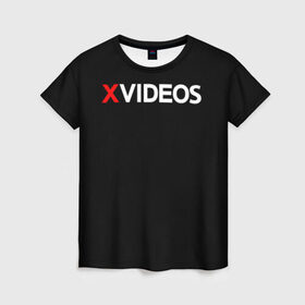 Женская футболка 3D с принтом Xvideos в Белгороде, 100% полиэфир ( синтетическое хлопкоподобное полотно) | прямой крой, круглый вырез горловины, длина до линии бедер | xvideos