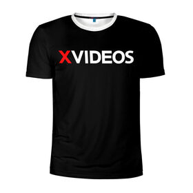 Мужская футболка 3D спортивная с принтом Xvideos в Белгороде, 100% полиэстер с улучшенными характеристиками | приталенный силуэт, круглая горловина, широкие плечи, сужается к линии бедра | xvideos