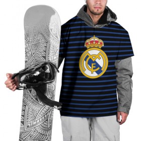Накидка на куртку 3D с принтом Реал Мадрид в Белгороде, 100% полиэстер |  | Тематика изображения на принте: лого | полосы | реал мадрид | эмблема
