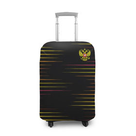 Чехол для чемодана 3D с принтом RUSSIA - Multi-colored stripes в Белгороде, 86% полиэфир, 14% спандекс | двустороннее нанесение принта, прорези для ручек и колес | 