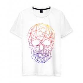 Мужская футболка хлопок с принтом The Skull (Fade) в Белгороде, 100% хлопок | прямой крой, круглый вырез горловины, длина до линии бедер, слегка спущенное плечо. | 0x000000123 | fade | skull | градиент | лето | череп