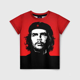 Детская футболка 3D с принтом Che Guevara в Белгороде, 100% гипоаллергенный полиэфир | прямой крой, круглый вырез горловины, длина до линии бедер, чуть спущенное плечо, ткань немного тянется | 