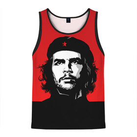 Мужская майка 3D с принтом Che Guevara в Белгороде, 100% полиэстер | круглая горловина, приталенный силуэт, длина до линии бедра. Пройма и горловина окантованы тонкой бейкой | 