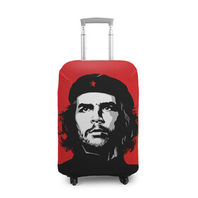 Чехол для чемодана 3D с принтом Che Guevara в Белгороде, 86% полиэфир, 14% спандекс | двустороннее нанесение принта, прорези для ручек и колес | 