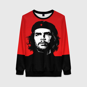 Женский свитшот 3D с принтом Che Guevara в Белгороде, 100% полиэстер с мягким внутренним слоем | круглый вырез горловины, мягкая резинка на манжетах и поясе, свободная посадка по фигуре | 
