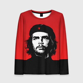 Женский лонгслив 3D с принтом Che Guevara в Белгороде, 100% полиэстер | длинные рукава, круглый вырез горловины, полуприлегающий силуэт | 