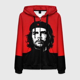 Мужская толстовка 3D на молнии с принтом Che Guevara в Белгороде, 100% полиэстер | длина до линии бедра, манжеты и пояс оформлены мягкой тканевой резинкой, двухслойный капюшон со шнурком для регулировки, спереди молния, по бокам два кармана | 