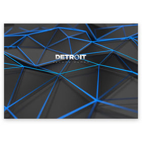Поздравительная открытка с принтом Detroit:become human в Белгороде, 100% бумага | плотность бумаги 280 г/м2, матовая, на обратной стороне линовка и место для марки
 | connor | cyberlife | detroit become human | deviant | kara | markus | ps4 | rk800 |  detroit: become human | детроит | детроит: стать человеком | игры | кара | коннор | конор | кэра | маркус | пиратs | эксклюзив