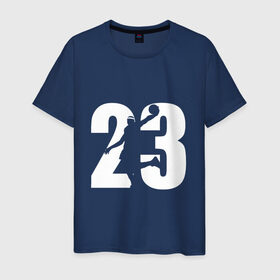 Мужская футболка хлопок с принтом LeBron James 23 в Белгороде, 100% хлопок | прямой крой, круглый вырез горловины, длина до линии бедер, слегка спущенное плечо. | 