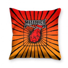 Подушка 3D с принтом Metallica в Белгороде, наволочка – 100% полиэстер, наполнитель – холлофайбер (легкий наполнитель, не вызывает аллергию). | состоит из подушки и наволочки. Наволочка на молнии, легко снимается для стирки | anger | fans | metall | metallica | st | альбом | альбома | группа | логотип | металл | металлика | обложка | фанат