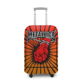 Чехол для чемодана 3D с принтом Metallica в Белгороде, 86% полиэфир, 14% спандекс | двустороннее нанесение принта, прорези для ручек и колес | anger | fans | metall | metallica | st | альбом | альбома | группа | логотип | металл | металлика | обложка | фанат