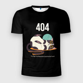 Мужская футболка 3D спортивная с принтом ERROR 404 в Белгороде, 100% полиэстер с улучшенными характеристиками | приталенный силуэт, круглая горловина, широкие плечи, сужается к линии бедра | 