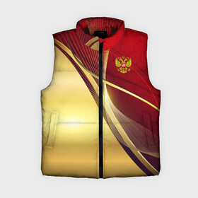 Женский жилет утепленный 3D с принтом RUSSIA SPORT: Red and Gold. в Белгороде,  |  | abstract | design | geometry | hexagon | red and black | russia | sport | texture | абстракция | геометрия | герб | дизайн | патриот | патриотизм | россия | русский | соты | спорт | текстура | шестиугольники