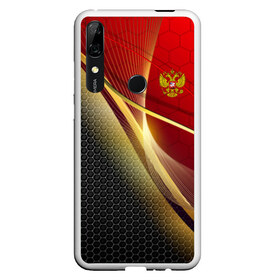 Чехол для Honor P Smart Z с принтом RUSSIA SPORT Red and Black в Белгороде, Силикон | Область печати: задняя сторона чехла, без боковых панелей | abstract | design | geometry | hexagon | red and black | russia | sport | texture | абстракция | геометрия | герб | дизайн | патриот | патриотизм | россия | русский | соты | спорт | текстура | шестиугольники