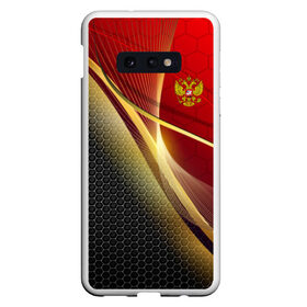 Чехол для Samsung S10E с принтом RUSSIA SPORT Red and Black в Белгороде, Силикон | Область печати: задняя сторона чехла, без боковых панелей | abstract | design | geometry | hexagon | red and black | russia | sport | texture | абстракция | геометрия | герб | дизайн | патриот | патриотизм | россия | русский | соты | спорт | текстура | шестиугольники