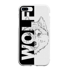 Чехол для iPhone 7Plus/8 Plus матовый с принтом Wolf в Белгороде, Силикон | Область печати: задняя сторона чехла, без боковых панелей | wolf | волк | волки