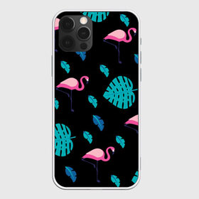 Чехол для iPhone 12 Pro Max с принтом Узор из фламинго в Белгороде, Силикон |  | Тематика изображения на принте: африка | крылья | мода | прикольные | природа | птица | розовый | фламинго | цвет | яркие