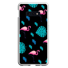 Чехол для Samsung S10E с принтом Узор из фламинго в Белгороде, Силикон | Область печати: задняя сторона чехла, без боковых панелей | Тематика изображения на принте: африка | крылья | мода | прикольные | природа | птица | розовый | фламинго | цвет | яркие