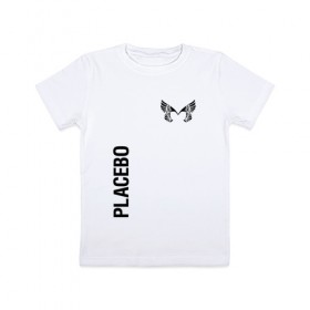 Детская футболка хлопок с принтом Placebo в Белгороде, 100% хлопок | круглый вырез горловины, полуприлегающий силуэт, длина до линии бедер | placebo | альтернативный | инди | индирок | плацебо | рок
