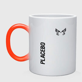 Кружка хамелеон с принтом Placebo в Белгороде, керамика | меняет цвет при нагревании, емкость 330 мл | Тематика изображения на принте: placebo | альтернативный | инди | индирок | плацебо | рок