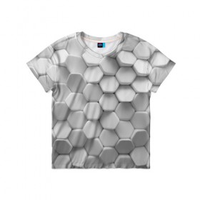 Детская футболка 3D с принтом Геометрическая живопись в Белгороде, 100% гипоаллергенный полиэфир | прямой крой, круглый вырез горловины, длина до линии бедер, чуть спущенное плечо, ткань немного тянется | cube | cubisme | коллаж | куб | кубизм | пабло | пикассо | сезанновский | синтетический