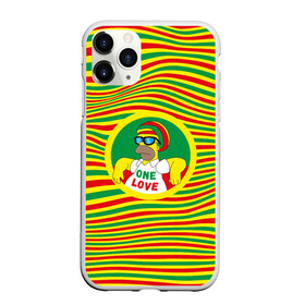 Чехол для iPhone 11 Pro матовый с принтом One love в Белгороде, Силикон |  | one love | rasta |   | гомер | джа | одна любовь | растафари | растафарй