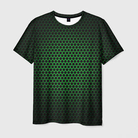Мужская футболка 3D с принтом Металлическая сетка 1 в Белгороде, 100% полиэфир | прямой крой, круглый вырез горловины, длина до линии бедер | абстракция | геометрия | сетка | фигуры