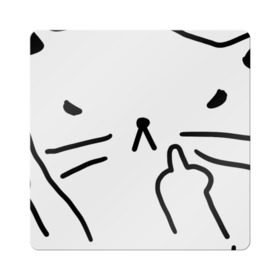 Магнит виниловый Квадрат с принтом Do What Want в Белгороде, полимерный материал с магнитным слоем | размер 9*9 см, закругленные углы | Тематика изображения на принте: cat | kitty | кот | кошка