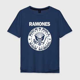 Мужская футболка хлопок Oversize с принтом Ramones в Белгороде, 100% хлопок | свободный крой, круглый ворот, “спинка” длиннее передней части | группа | панк | рамон | рамонес | рамоунз | рамоунс | рок | хард