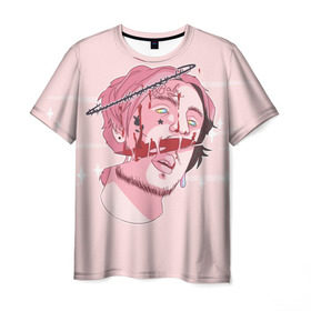 Мужская футболка 3D с принтом Lil Peep (1) в Белгороде, 100% полиэфир | прямой крой, круглый вырез горловины, длина до линии бедер | baby | benz truck | cry | cry baby | lil | lil peep | peep | лил | лил пип | пип