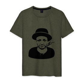 Мужская футболка хлопок с принтом Агата Кристи в Белгороде, 100% хлопок | прямой крой, круглый вырез горловины, длина до линии бедер, слегка спущенное плечо. | агата кристи | группа | самойлов