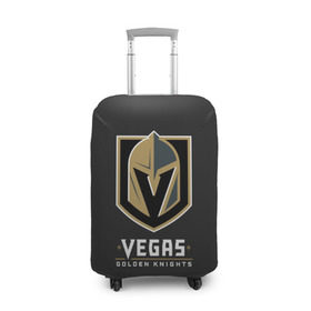 Чехол для чемодана 3D с принтом Vegas Golden Knights в Белгороде, 86% полиэфир, 14% спандекс | двустороннее нанесение принта, прорези для ручек и колес | 