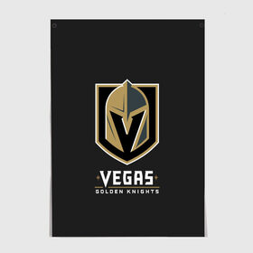 Постер с принтом Vegas Golden Knights в Белгороде, 100% бумага
 | бумага, плотность 150 мг. Матовая, но за счет высокого коэффициента гладкости имеет небольшой блеск и дает на свету блики, но в отличии от глянцевой бумаги не покрыта лаком | 