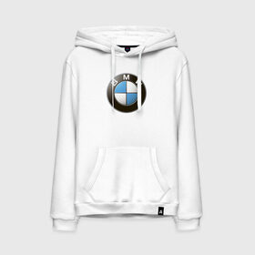 Мужская толстовка хлопок с принтом BMW в Белгороде, френч-терри, мягкий теплый начес внутри (100% хлопок) | карман-кенгуру, эластичные манжеты и нижняя кромка, капюшон с подкладом и шнурком | bmw | logo | бмв | логотип бмв