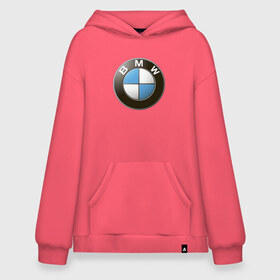 Худи SuperOversize хлопок с принтом BMW в Белгороде, 70% хлопок, 30% полиэстер, мягкий начес внутри | карман-кенгуру, эластичная резинка на манжетах и по нижней кромке, двухслойный капюшон
 | bmw | logo | бмв | логотип бмв