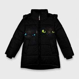 Зимняя куртка для девочек 3D с принтом как приручить дракона в Белгороде, ткань верха — 100% полиэстер; подклад — 100% полиэстер, утеплитель — 100% полиэстер. | длина ниже бедра, удлиненная спинка, воротник стойка и отстегивающийся капюшон. Есть боковые карманы с листочкой на кнопках, утяжки по низу изделия и внутренний карман на молнии. 

Предусмотрены светоотражающий принт на спинке, радужный светоотражающий элемент на пуллере молнии и на резинке для утяжки. | how to train your dragon | беззубик | викинги | дракон | как приручить дракона | ночная фурия