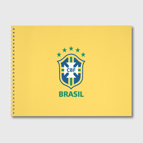 Альбом для рисования с принтом Сборная Бразилии в Белгороде, 100% бумага
 | матовая бумага, плотность 200 мг. | Тематика изображения на принте: сборная бразилии | футбол