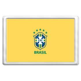 Магнит 45*70 с принтом Сборная Бразилии в Белгороде, Пластик | Размер: 78*52 мм; Размер печати: 70*45 | сборная бразилии | футбол