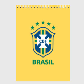Скетчбук с принтом Сборная Бразилии в Белгороде, 100% бумага
 | 48 листов, плотность листов — 100 г/м2, плотность картонной обложки — 250 г/м2. Листы скреплены сверху удобной пружинной спиралью | Тематика изображения на принте: сборная бразилии | футбол