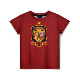 Детская футболка 3D с принтом Сборная Испании в Белгороде, 100% гипоаллергенный полиэфир | прямой крой, круглый вырез горловины, длина до линии бедер, чуть спущенное плечо, ткань немного тянется | сборная испании | футбол