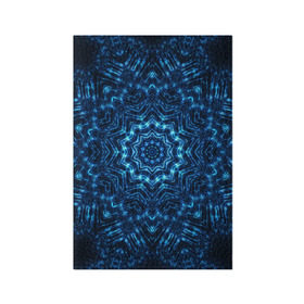 Обложка для паспорта матовая кожа с принтом Космическая мандала в Белгороде, натуральная матовая кожа | размер 19,3 х 13,7 см; прозрачные пластиковые крепления | circle | flower | mandala | ornament | абстракт | вселенная | геометрия | голубая | жизнь | звезды | комета | космос | огни | орнамент | паттерн | синяя | узоры | цвет | цветок | яркая