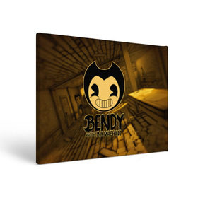 Холст прямоугольный с принтом Bendy and the ink machine (33) в Белгороде, 100% ПВХ |  | bendy | bendy and the ink machine | бенди | бенди и чернильная машина