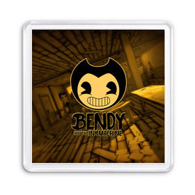 Магнит 55*55 с принтом Bendy and the ink machine (33) в Белгороде, Пластик | Размер: 65*65 мм; Размер печати: 55*55 мм | bendy | bendy and the ink machine | бенди | бенди и чернильная машина