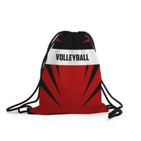 Рюкзак-мешок 3D с принтом Volleyball в Белгороде, 100% полиэстер | плотность ткани — 200 г/м2, размер — 35 х 45 см; лямки — толстые шнурки, застежка на шнуровке, без карманов и подкладки | sport | volleyball | волейбол | спорт