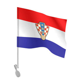 Флаг для автомобиля с принтом Сборная Хорватии флаг в Белгороде, 100% полиэстер | Размер: 30*21 см | европы | хорватия | чемпионат мира | чм