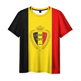 Мужская футболка 3D с принтом Сборная Бельгии флаг в Белгороде, 100% полиэфир | прямой крой, круглый вырез горловины, длина до линии бедер | бельгия | европы | мира | чемпионат | чм