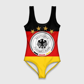 Купальник-боди 3D с принтом Сборная Германии флаг в Белгороде, 82% полиэстер, 18% эластан | Круглая горловина, круглый вырез на спине | германия | европы | мира | чемпионат | чм