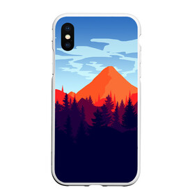 Чехол для iPhone XS Max матовый с принтом Firewatch collection в Белгороде, Силикон | Область печати: задняя сторона чехла, без боковых панелей | art | campo santo | firewatch | game | горы | закат | игра | лес | пейзаж | пожарный дозор | солнце | холмы