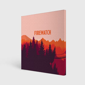 Холст квадратный с принтом FIREWATCH в Белгороде, 100% ПВХ |  | art | campo santo | firewatch | game | горы | закат | игра | лес | пейзаж | пожарный дозор | солнце | холмы